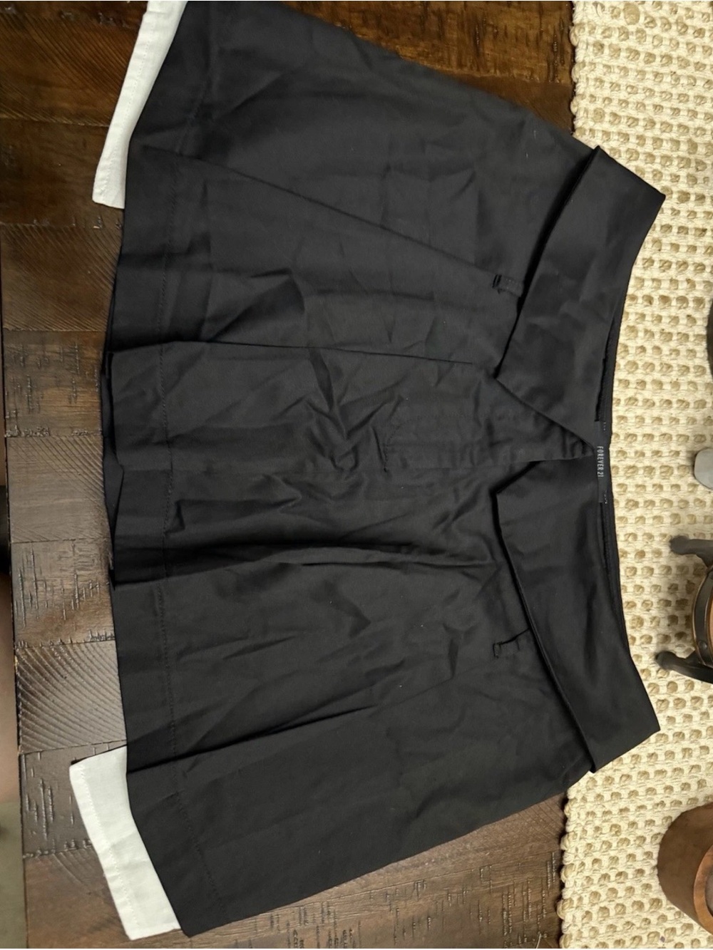 Forever 21 Black Mini Skort with Pleats